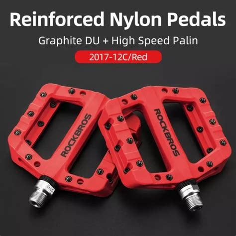 ROCKBROS Bike Pedal Ultra-Light Sealed Bearing Bicycle Pedal Road Bike Mtb Nylon Pedal High ...