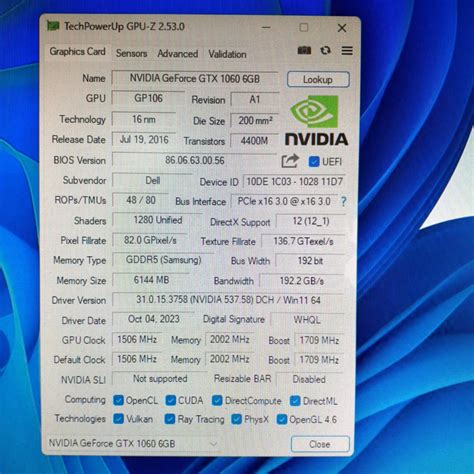 Yahooオークション Nvidia Geforce Gtx 1060 6gb Gddr5 Dell 動作