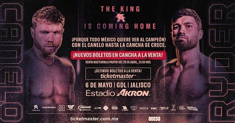 Canelo Vs Ryder En Gdl ¿dónde Y A Qué Hora Ver La Pelea