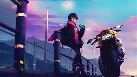 Anime Biker Girl Live Wallpaper - WallpaperWaifu