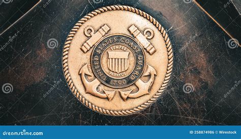 Top View Of The Symbol Of The United States Coast Guard Editorial Photo Image Of States Icon