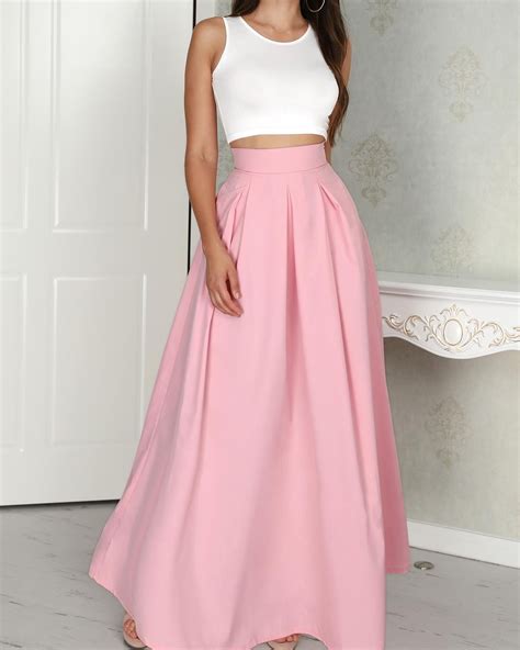 Sleeveless Cropped Top And Pleated Skirt Sets S M L Xl 33 99 Top Y