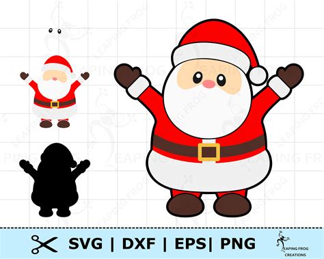 Santa SVG Santa Claus SVG Cricut Cut Files Layered Files Etsy