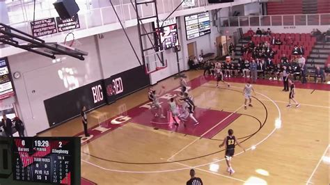 Barons Mens Basketball Against Allegheny College Gators Youtube