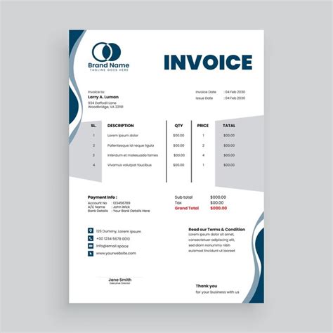 Premium Vector Creative And Modern Invoice Template Vector Design For