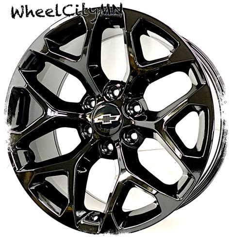 Gloss Black Snowflake Oe Replica Sfo Wheels Chevy