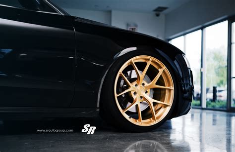 Black Audi S5 Gets Gold PUR Wheels - autoevolution