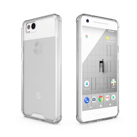 Olixar ExoShield Tough Snap On Google Pixel 2 Case Crystal Clear