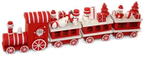 Santas Holiday Express Wooden Christmas Train Ornamental Decoration