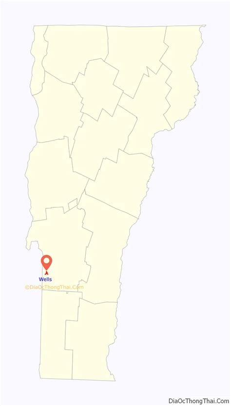 Map of Wells CDP, Vermont - Thong Thai Real