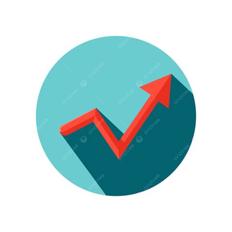 Increase Growth Business Arrow With Circular Background Vector