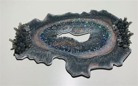 Beautiful Resin Geode Serving Tray Folksy