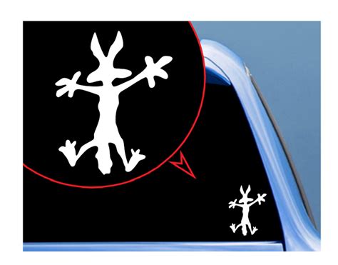 Wile E Coyote Hitting Wall Splat Wiley Vinyl Sticker Decal For Car