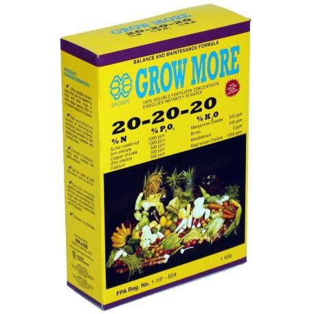 Growmore 20 20 20 Foliar Fertilizer Abono Grow More Shopee Philippines