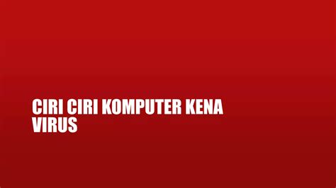 Jenis Virus Komputer PPT