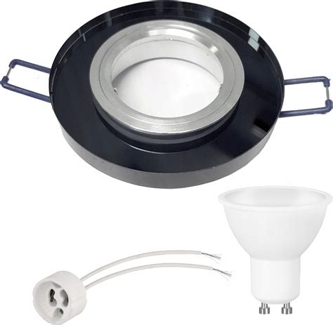 Inect Zestaw Oprawa Halogen Szklana Czarna Led GU10 9W 181834