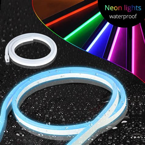 10m Lot Rgb Led Neon Light 2835 Smd 120leds M Waterproof Flex Neon Tube Strip Ribbon White Warm