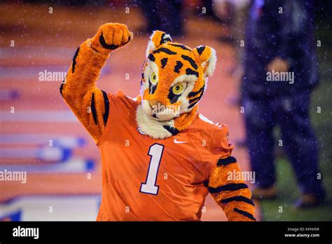 The Clemson Tiger mascot during the NCAA college football game between ...