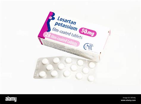 Losartan Potassium Tablets Used For Lowering High Blood Pressure Stock