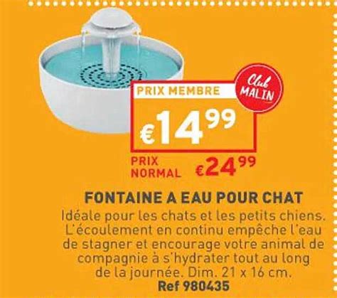 Promo Fontaine Eau Pour Chat Chez Trafic Icatalogue Fr