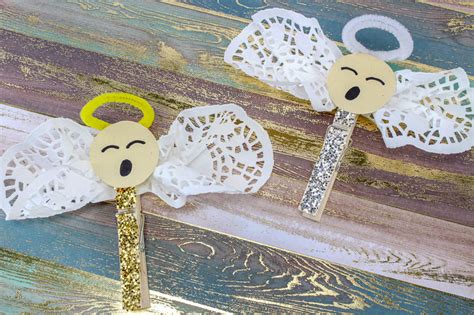 Easy Clothespin Doily Angel Crafts For Kids - Oh My Creative