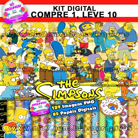 Papel Digital Simpson Compre Produtos Personalizados No Elo