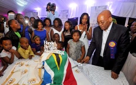 JACOB ZUMA OF SOUTH AFRICA CELEBRATES HIS BIRTHDAY WITH FAMILY