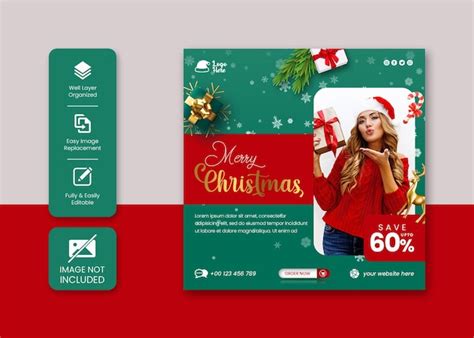 Feliz Navidad Venta Instagram Post O Plantilla De Banner De Redes