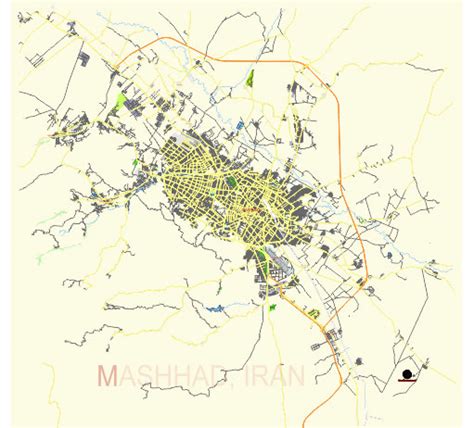 Mashhad Iran editable vector map svg free