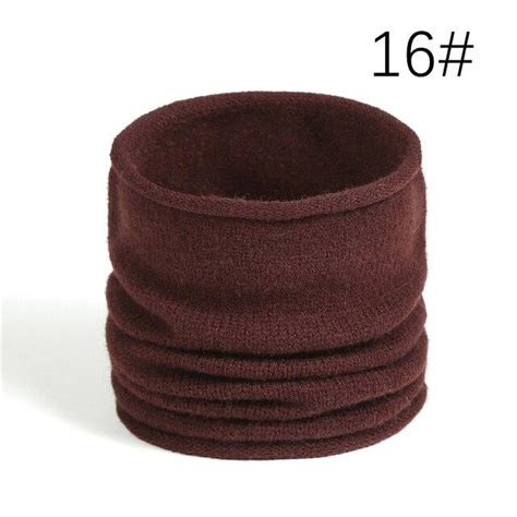 Sat N Al N Unisex Infinite Ring Neck Scarf Women Solid Knitted Wool