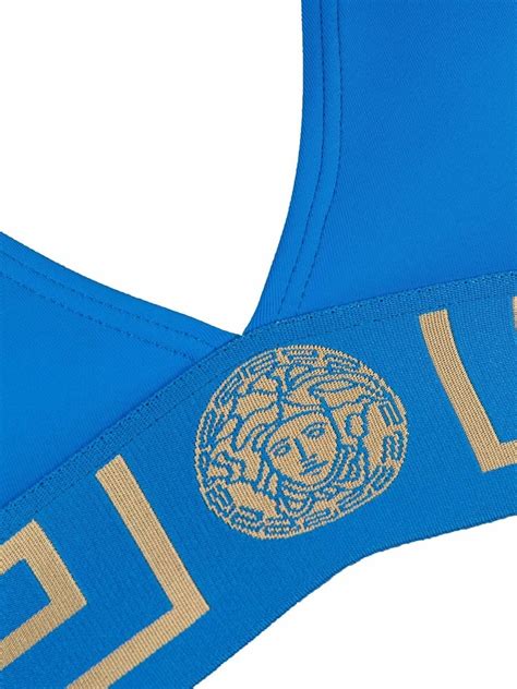 Versace Greca Band Triangle Bikini Top Farfetch