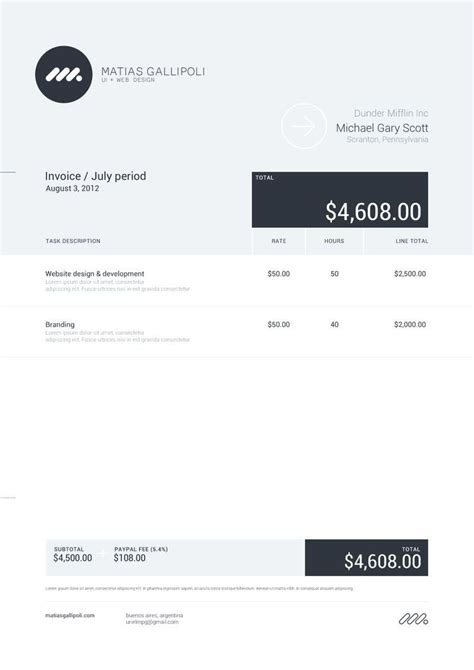 Invoice Design Examples To Inspire You