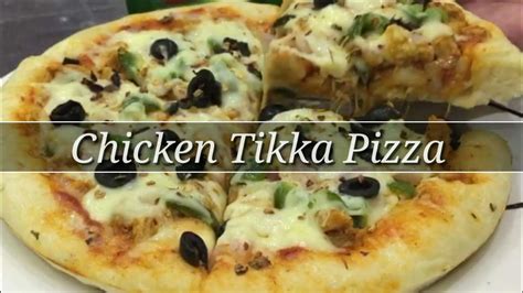 Very Tasty And Easy Recipe Of Chicken Tikka Pizza Youtube