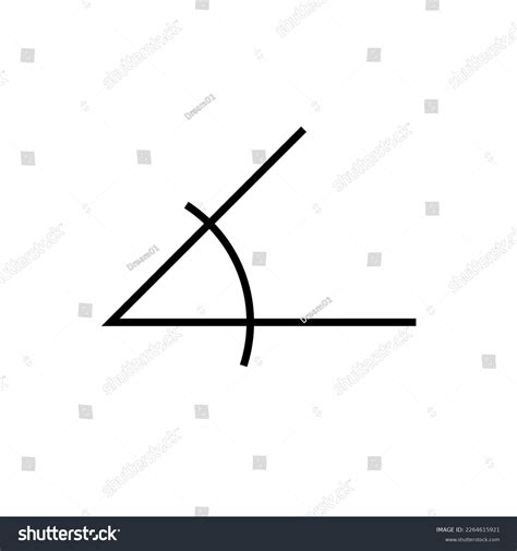 Angle Symbol Vertex Mathematics Measure Angle Stock Vector (Royalty ...