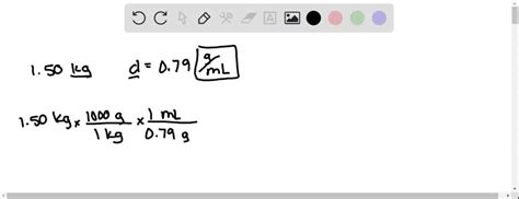 SOLVED Density Question If Ethanol Has Density Of 0 79 G ML How Many