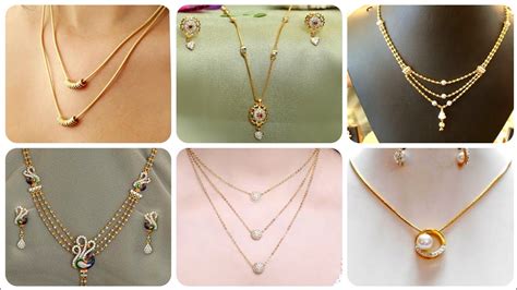 Most Beautiful Gold Layered Necklace Under 10 Grams Daily Wear Gold