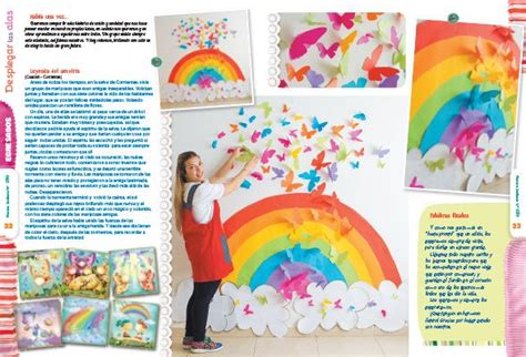 A Girl Is Standing In Front Of A Wall With Butterflies And Rainbows On It