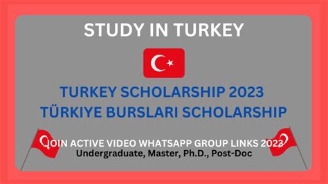 Turkey Government Scholarship 2024 Turkiye Burslari Applications