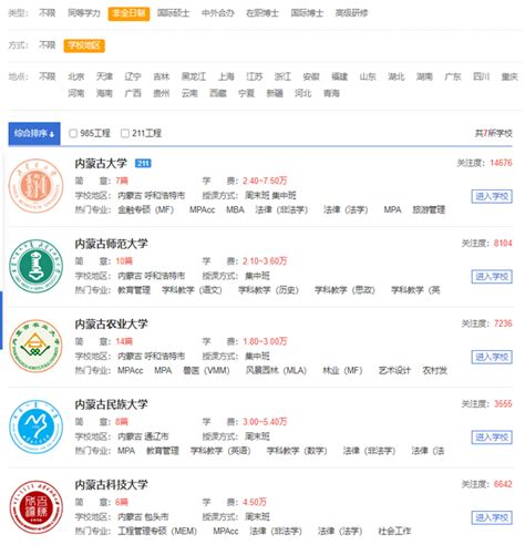 2024年内蒙古地区在职研究生招生院校、报名时间及报考条件 知乎