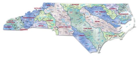 North Carolina River Basins Map