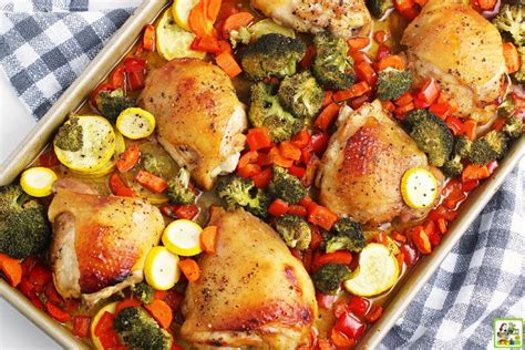 Sheet Pan Chicken Thighs This Mama Cooks On A Diet