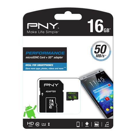 Pny Microsd Performance Gb Negro Micro Secure Digital High Capacity