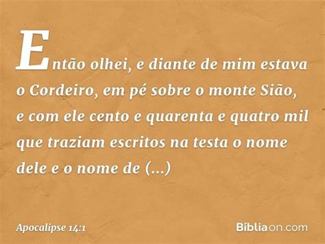 Versiculo 14 01 - Apocalipse 14:1 - Bíblia