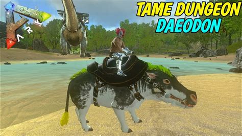 Ark Survival Evolved Mobile Tame Daeodon From Dungeon Ark Ep135