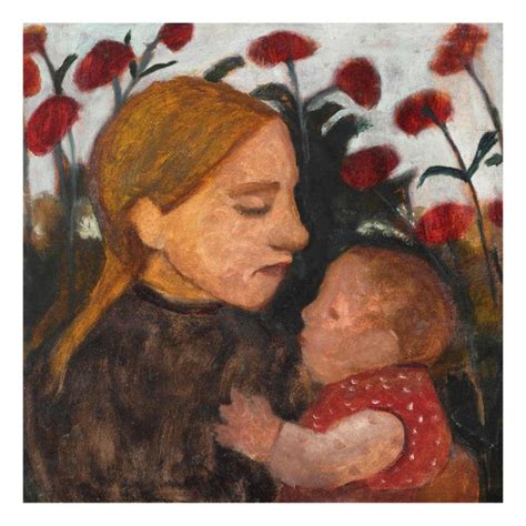 Paula Modersohn Becker Junge Frau Mit Kind Glasbild Als Quadrat