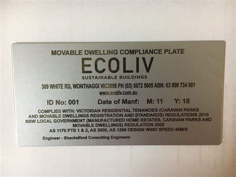 Construction Compliance Plates