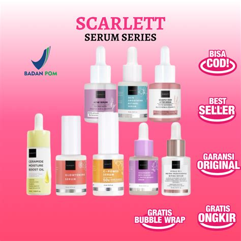 Jual Scarlett Whitening Serum Lengkap Glowtening Acne Brightly Ever