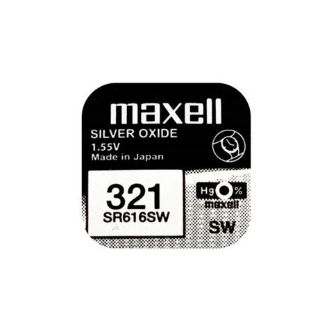 Maxell 321 SR 616SW Pila de botón óxido de plata x1 unidad