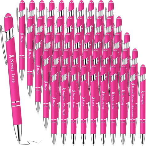 Amazon 36 Pcs Breast Cancer Awareness Pens Pink Ribbon