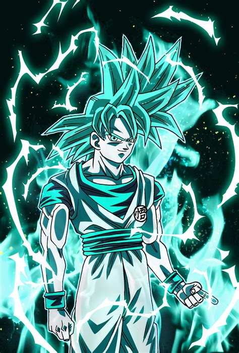 Goku Ssjgod 2 Version Azul By Albertocubatas On Deviantart